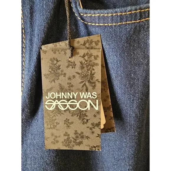 Johnny Was Sasson collaberation LUMIERE WIDE LEG JEAN sz 27 new with tags $198 - Picture 10 of 12